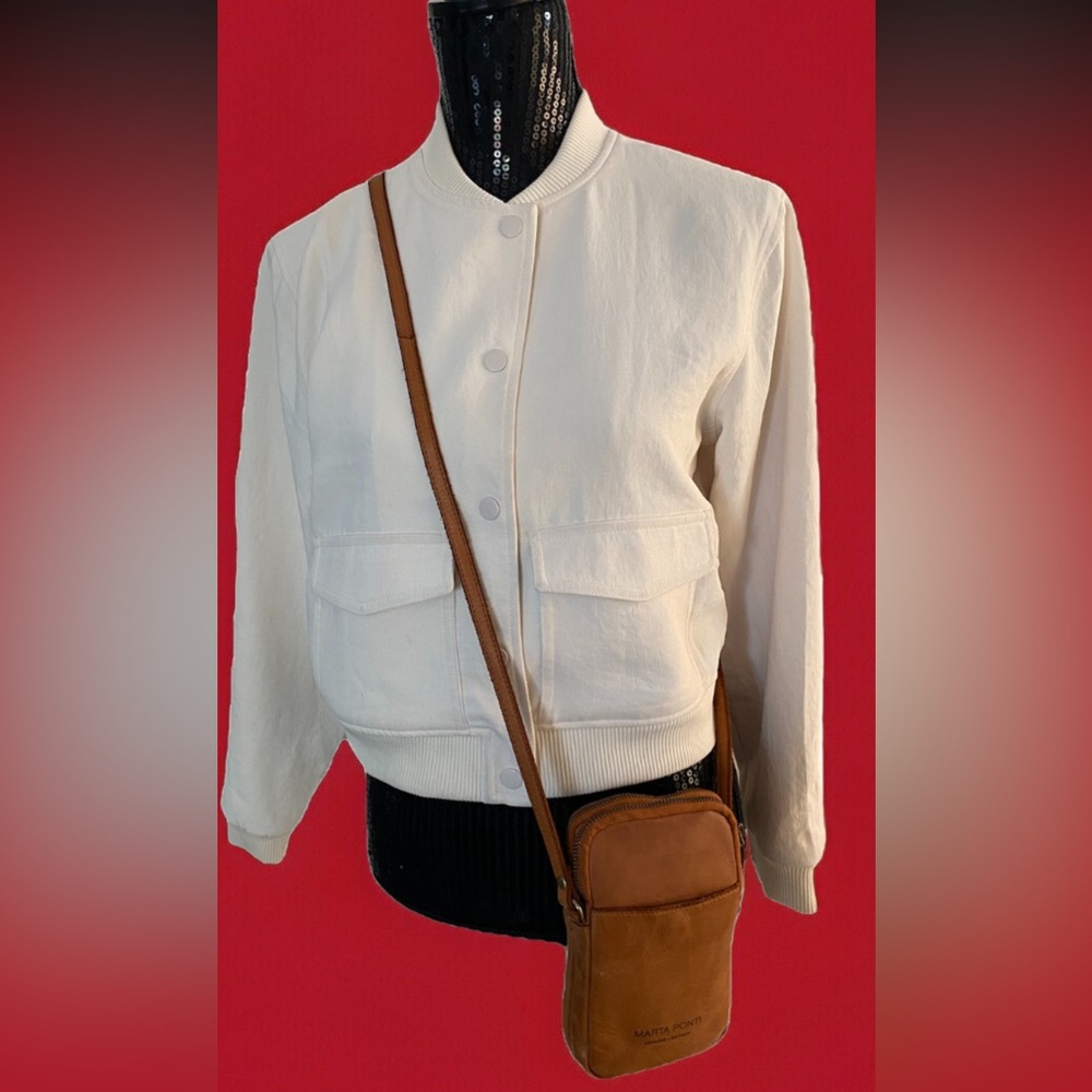 NWT 🇵🇹 MARTA PONTI 🇵🇹 LEATHER SMALL CROSSBODY SHOULDER BAG PHONE CASE PURSE